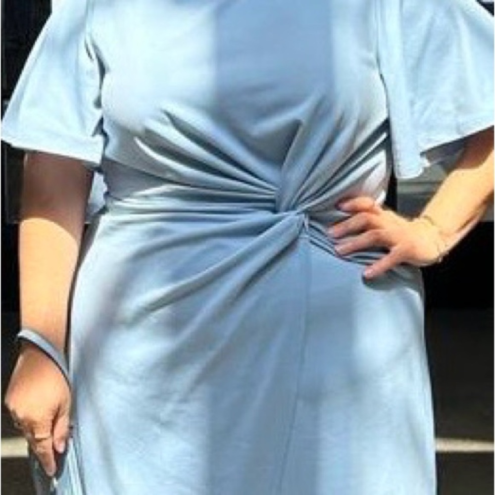 Elegant Blue Women's Dress - Picture 2 of 5